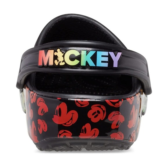 Disney LGBTQ Crocs Black Rainbow Pride Mickey Mouse Clogs Mens 13 NEW Fast Ship